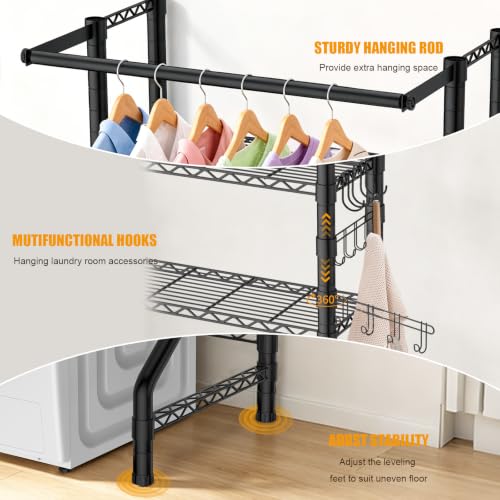 Over the Washer and Dryer Storage Shelf,Freestanding Laundry Room - Image 6