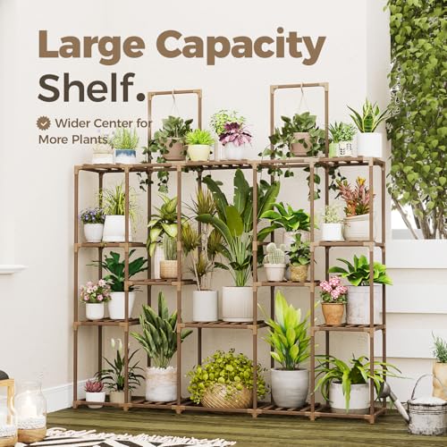 Bamworld Large Plant Shelf Plant Stand Indoor 62.2" Tall - Image 5