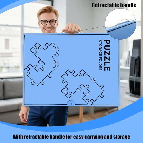 Puzzle Storage Folder for Jigsaw Puzzle, Blue - Image 5