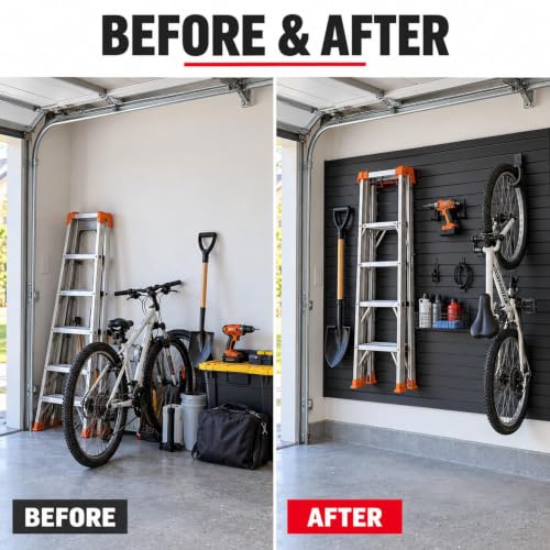 Slatwall Panels Garage Wall Organizer, 4 x 8 ft PVC Slat - Image 5