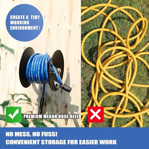 MEKOH Compact Pressure Washer Hose Reel 50ftx3/8” / 65ftx1/4” - Image 3