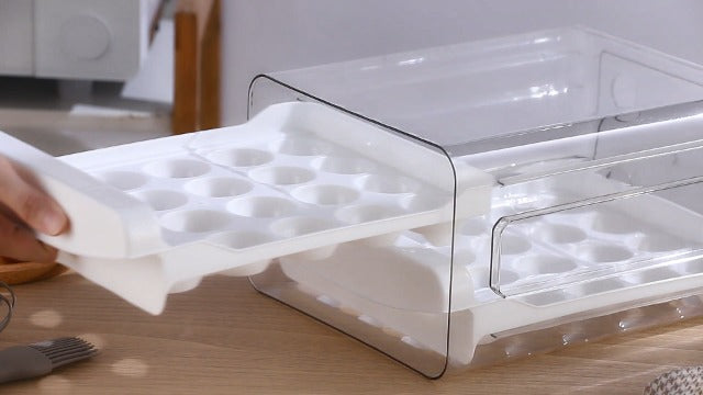 HOMQUEN Egg Holder, Clear Plastic - 2 Layer/40 Grid | All Products - Image 8