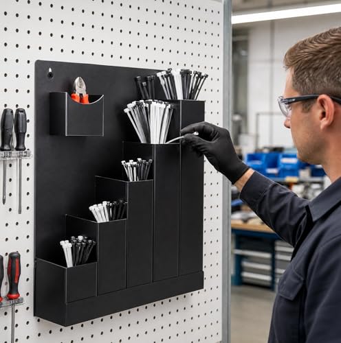 Cable Tie Holder, Wall Mount Zip Tie Storage Rack | Home Organization - Image 3