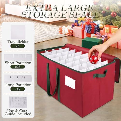 Christmas Ornament Storage Box, Store Up to 128 Ornaments - Image 6