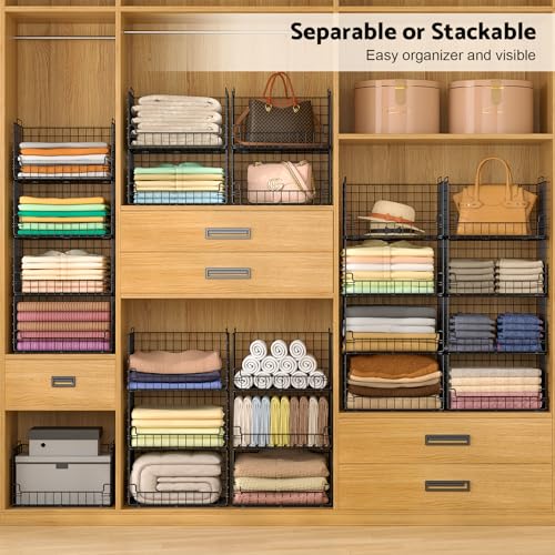 4-Tier Stackable Closet Organizers and Storage Basket - Image 5
