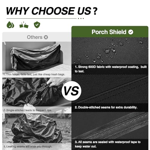 Porch Shield 8ft Waterproof Firewood Rack Cover (Cover Only) - Image 5