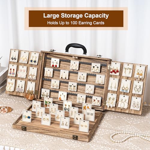 Earring Display for Selling, Portable Wood Jewelry D | All Products - Image 6
