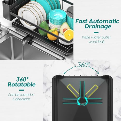MERRYBOX Dish Drying Rack Space-Saving Dish Racks for Kitchen - Image 4