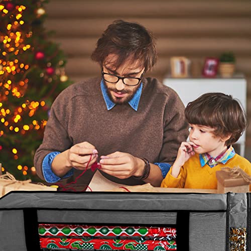 Wrapping Paper Storage Bag with Pocket and Handles | Home Organization - Image 8