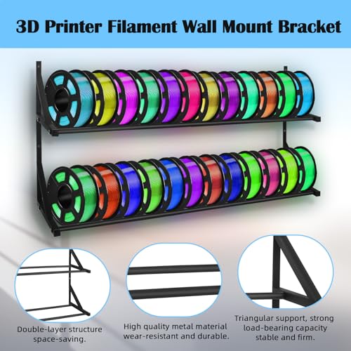 Upgrade 3D Printer Filament Storage Rack - Holds 24 Rolls - Image 7