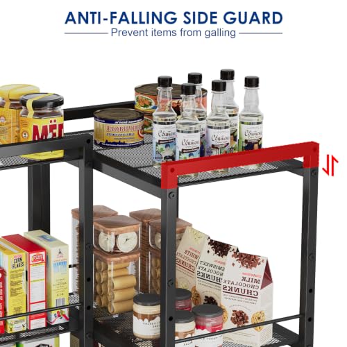 3-Tier Short L Shaped Metal Storage Rack with Height - Image 6