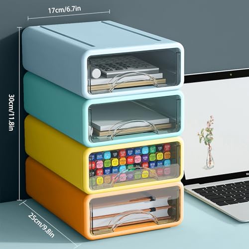 Desk Organizer with Drawers, Stackable Storage Drawers - Image 4