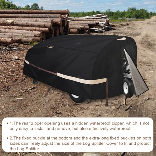 Log Splitter Cover, 1200D Heavy Duty Tear Resistant Wood Splitter - Image 6
