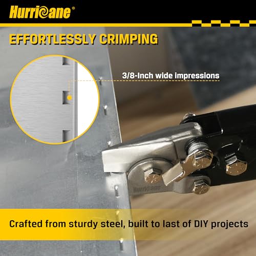 HURRICANE Snap Lock Punch Tool, 3/8 Inch Impression Gutter - Image 5