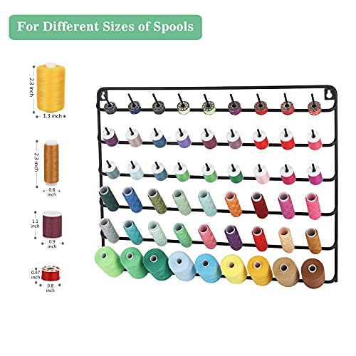HAITRAL 4 Set of 54-Spool Sewing Thread Rack, Wall-Mounted - Image 5