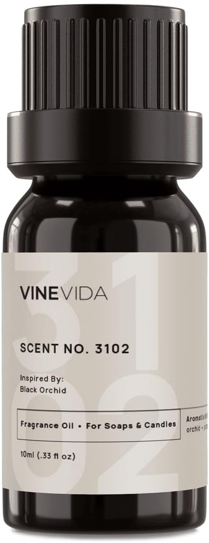 VINEVIDA Scent NO. 3102 Fragrance Oil - 10mL - Inspired by: Black Orchid Fragrance Oil for Candle Making - Made in USA Candle Scents Scents for Soap Making