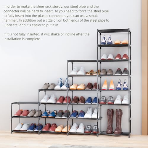 SMILHELTD Large Shoe Rack 4 Row 8 Tier for Entryway | All Products - Image 7