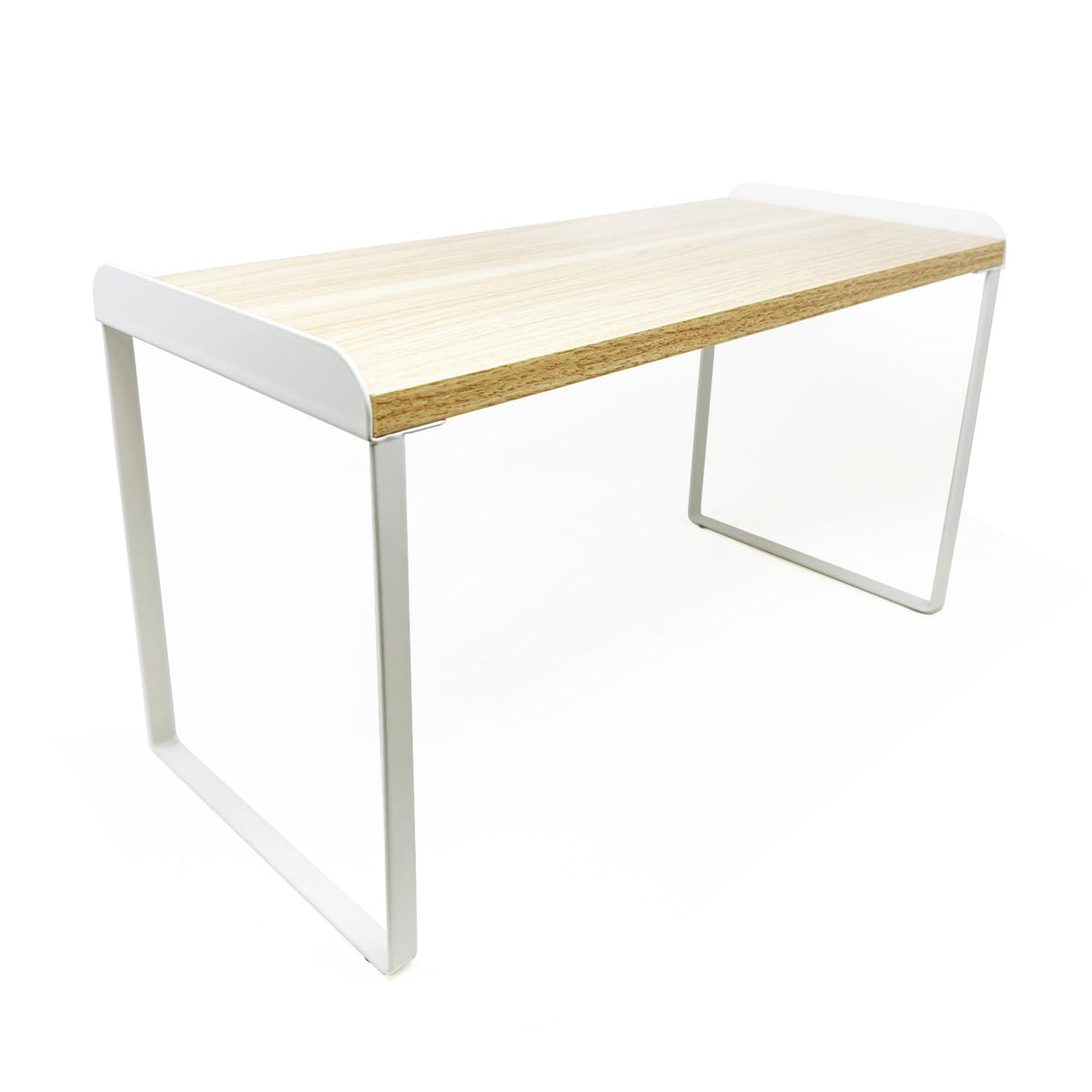 Mitus Stacking Wood Shelf Organizer, Counter Cabinet Storage Rack - Image 1