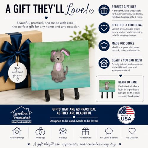 Caroline's Treasures BB7357TH68 Dog Teal and Green | Home Organization - Image 8