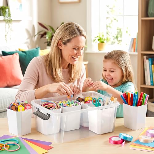 Citylife 17QT Craft Organizers and Storage bins with Lids, Marker - Image 3