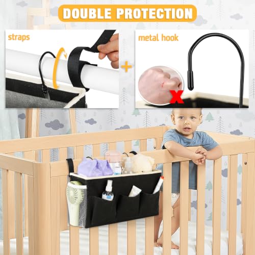 Lilithye Bedside Caddy, Bedside Storage Bag Hanging Organizer - Image 5