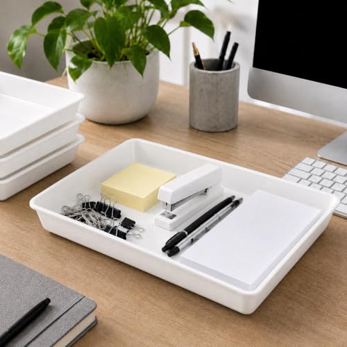 Defresit 12 Pcs Letter Size Flat Storage Paper Tray for Classroom - Image 5