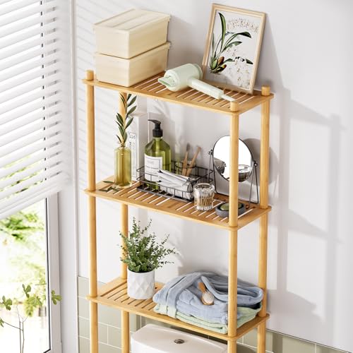 AmazerBath Bamboo Over The Toilet Storage Shelf, 3-Tier - Image 4