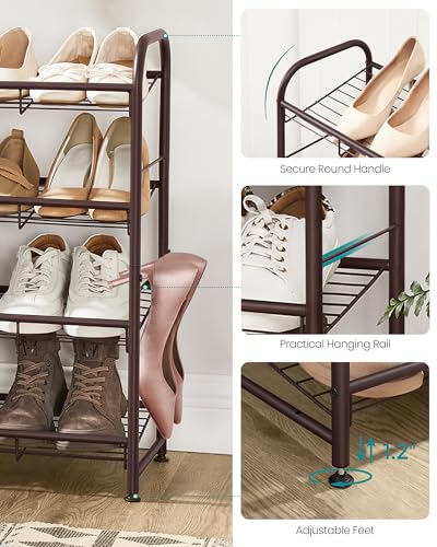 SONGMICS 4-Tier Stackable Metal Shoe Rack, Holds Up | All Products - Image 7
