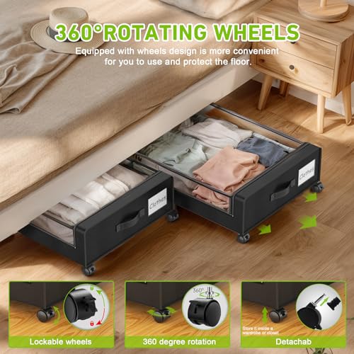 Under Bed Storage with Wheels, 2-Pack Under the Bed - Image 5