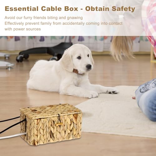 BTSKY Woven Cable Management Box with Lid Water Hyac | All Products - Image 6
