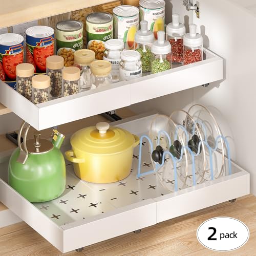 Delamu 16" Deep Pull Out Cabinet Organizer with 6 - Image 3