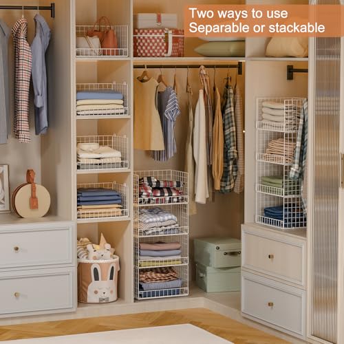4-Tier Stackable Closet Organizers and Storage Baske | Home Organizati - Image 3
