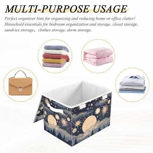 Stars and Moon Storage Bins with Lids and Carrying H | All Products - Image 8