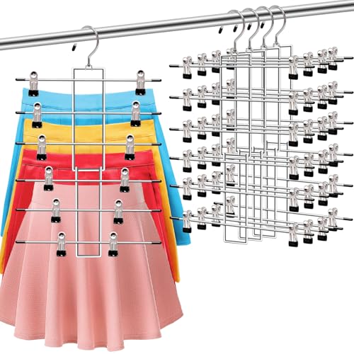 4 Pack Pants-Hangers-Space-Saving, 6 Tier-Closet-Organizer - Image 2