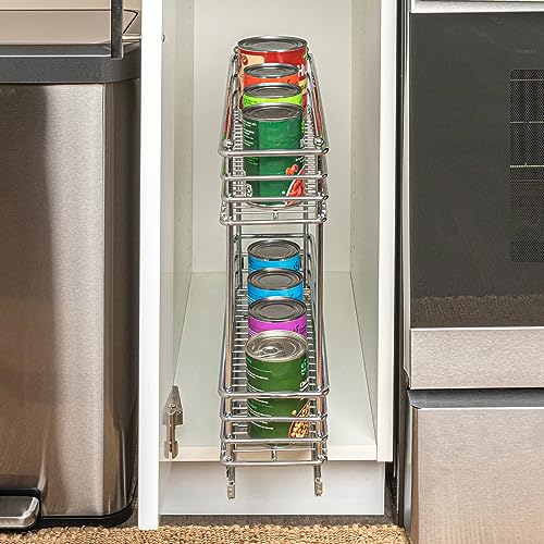 Household Essentials Chrome 2-Tier Sliding Cabinet Organizer, 5" - Image 5