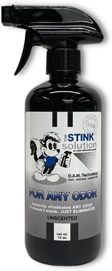 The Stink Solution Unscented Odor Eliminator, Fragrance Free Odor Neutralizer for Home, Safe & Very Effective Scent Free Deodorizer 1 16 oz Bottle