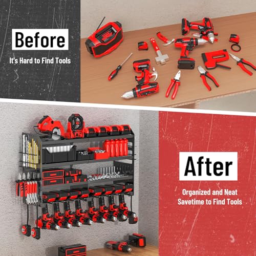 Large Power Tool Organizer Wall Mount with Charging | All Products - Image 4