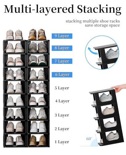 HAIXIN 5-Tier Shoe Rack for Small Spaces Narrow Shoe Organizer - Image 6