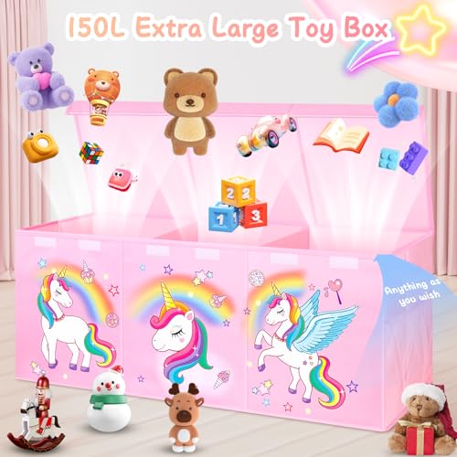 Extra Large Toy Box with Lids, Collapsible Storage C | All Products - Image 3