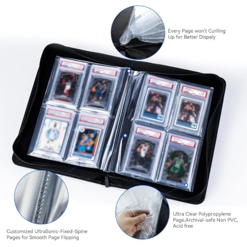 Graded Card Binder 4 Pocket, Holds 40 PSA Slabs for PSA CGC CSG - Image 7