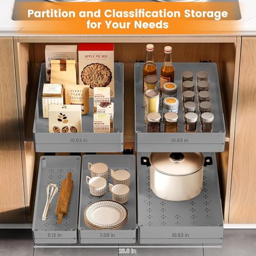 15.75'' D Adhesive Pull Out Drawers for Cabinets,No Drill - Image 8