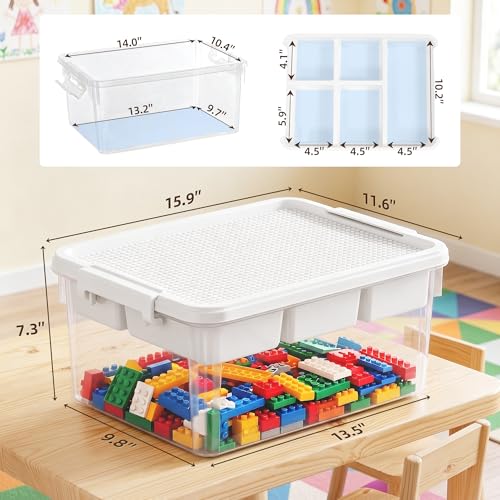 Citylife 17 QT Plastic Storage Box Building Baseplate Lid - Image 4