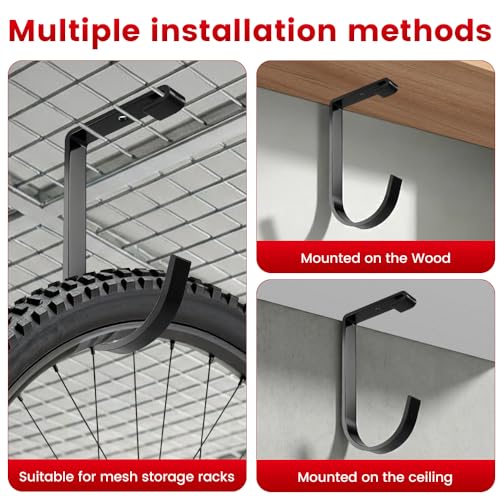 Bike Hooks for Garage Ceiling Mount Rack, Add on Storage - Image 6