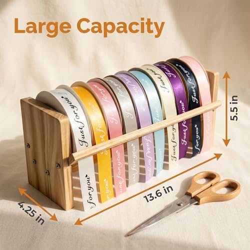 Ribbon Organizer Craft Ribbon Storage Rack Spool Holder Dispenser - Image 4