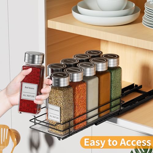 RCHYFEED Pull Out Spice Rack Organizer, 1 Tier - Image 3