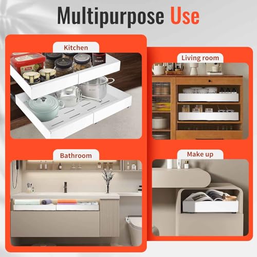 21" Deep Expandable Pull Out Cabinet Organizer,(12"-20")Sl - Image 7