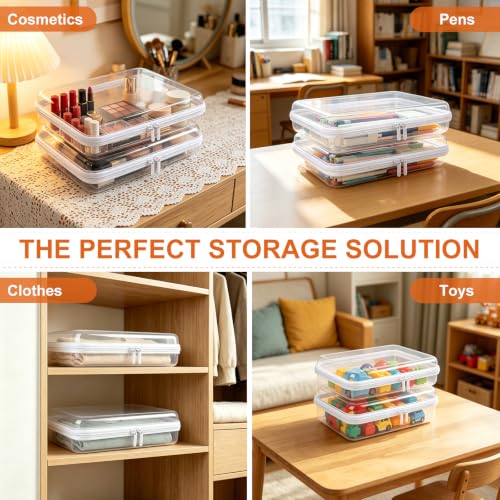 6 Pack Clear Hard Shell Zipper Case, Purse & Diaper Bag Organizer - Image 5
