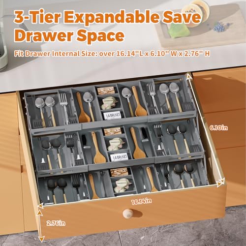3 Tier Drawer Organizer Versatile Expandable Junk Dr | All Products - Image 3