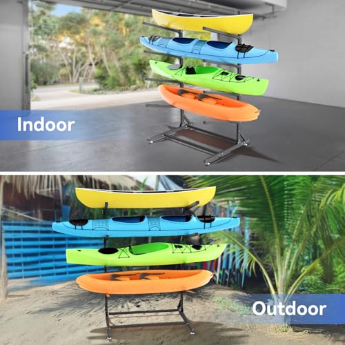 Kayak Storage Rack,Freestanding Adjustable Kayak Stand for Kayaks - Image 8