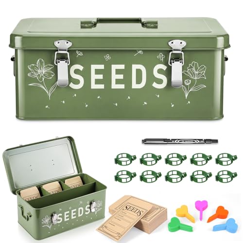 Seed box, Seed storage box, Garden seed organizer - Image 2